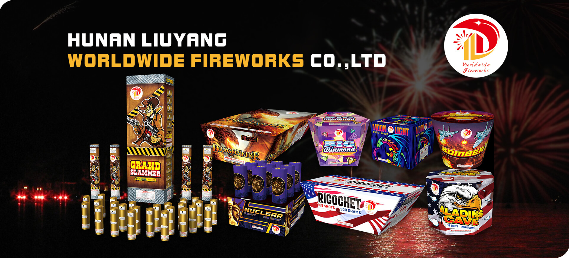 Fireworks, Cakes Rockets, Roman Candles, Sparklers Supplier